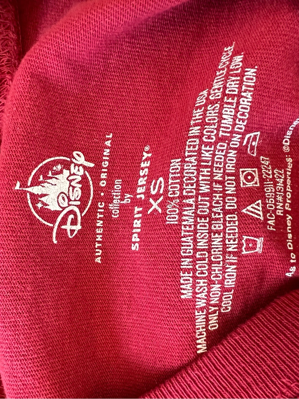 Disney Spirit Jersey Red XS - Picture 5 of 5